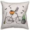 Halloween Bike Throw Pillow