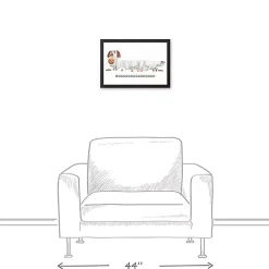 Halloween Dog Boo Framed Canvas Art Print