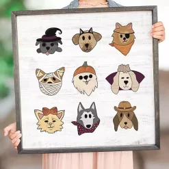 Halloween Hounds Framed Art Print