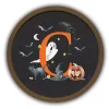 Halloween Monogram C Brown Framed Wall Plaque