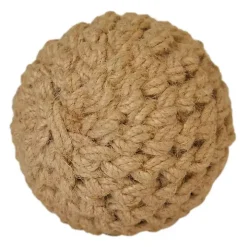 Handmade Jute Rope Orbs, Set of 4