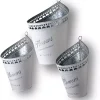Hanging Galvanized Steel Planters, Set of 3