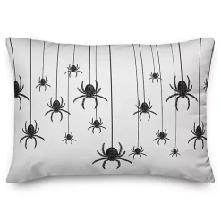 Hanging Spiders Halloween Pillow