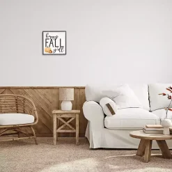 Happy Fall Y'all Black Framed Wall Plaque