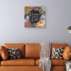 Happy Fall, Y'all Chalkboard Canvas Wall Art
