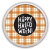 Happy Halloween White Framed Canvas Art Print