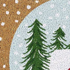 Happy Holidays Half Circle Coir Doormat