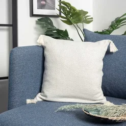 Harbor Chevron Organic Cotton Throw Pillow