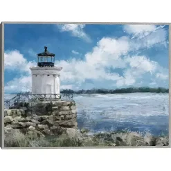 Harbor Watch Framed Canvas Art Print