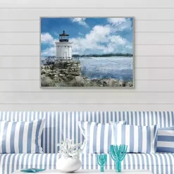 Harbor Watch Framed Canvas Art Print