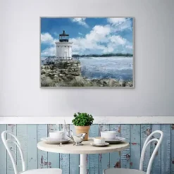 Harbor Watch Framed Canvas Art Print