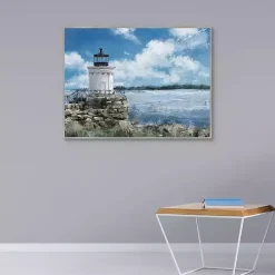 Harbor Watch Framed Canvas Art Print