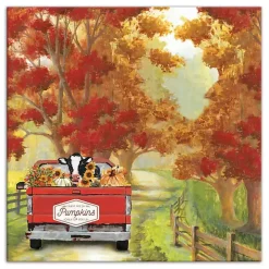 Harvest Cow Ride Canvas Art Print