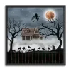 Haunted House Flying Canvas Wall Art