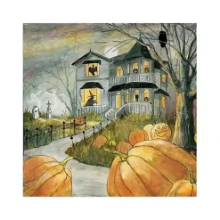 Haunted House Halloween Wall Plaque