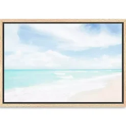Hawaiian Beach Framed Canvas Art Print