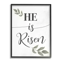 He Is Risen Leaves Framed Easter Wall Art