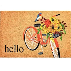 Hello Floral Bicycle Doormat