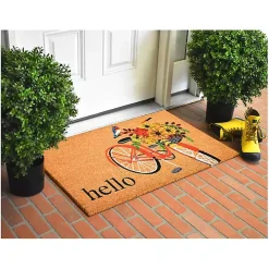 Hello Floral Bicycle Doormat