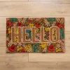 Hello Floral Coir Doormat