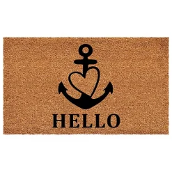 Hello Heart Anchor Doormat