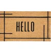 Hello Natural Linear Doormat