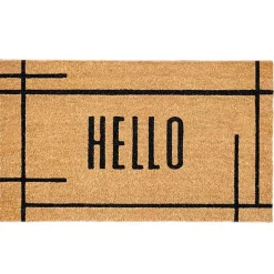 Hello Natural Linear Doormat