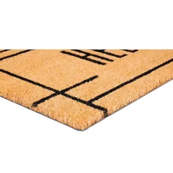 Hello Natural Linear Doormat