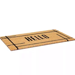 Hello Natural Linear Doormat