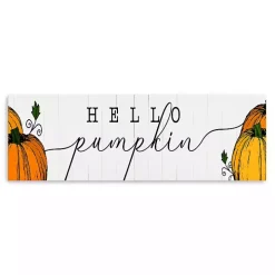 Hello Pumpkin Patch Canvas Art Print
