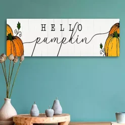 Hello Pumpkin Patch Canvas Art Print