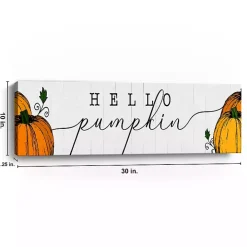 Hello Pumpkin Patch Canvas Art Print