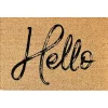 Hello Script Natural Doormat