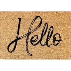 Hello Script Natural Doormat