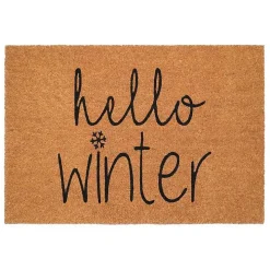 Hello Winter Coir Doormat