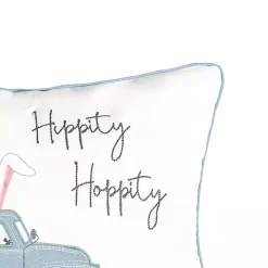 Hippity Hoppity Blue Truck Accent Pillow
