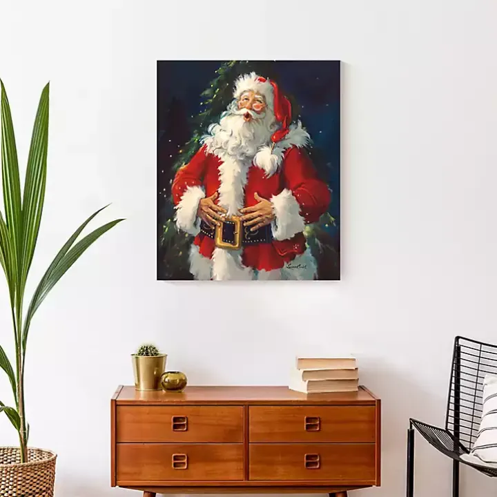 Ho Ho Ho Santa Claus Canvas Art Print