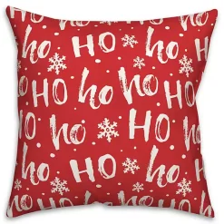 Ho Ho Ho Snowflake Throw Pillow