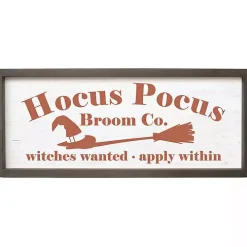 Hocus Pocus Broom Framed Wall Plaque