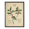 Holiday Holly Framed Christmas Art Print