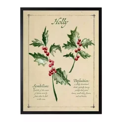 Holiday Holly Framed Christmas Art Print