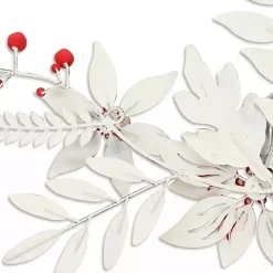 Holiday Poinsettia Floral Spray Wall Plaque