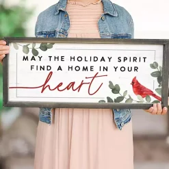 Holiday Spirit Cardinal Wall Plaque