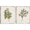 Holly Berries Canvas Art Prints, Set of 2