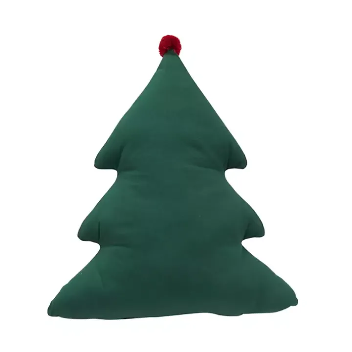 Holly Christmas Tree Shaped Pillow