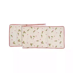 Holly Embroidered Table Runner