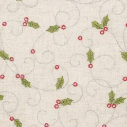 Holly Embroidered Table Runner