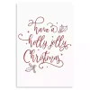 Holly Jolly Christmas Canvas Wall Plaque