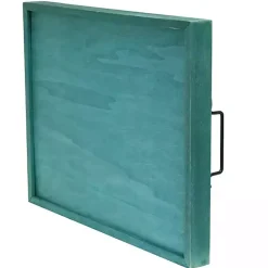 Home Blue Wash Wood Tray