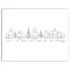 Home for the Holidays Village Canvas Art Print